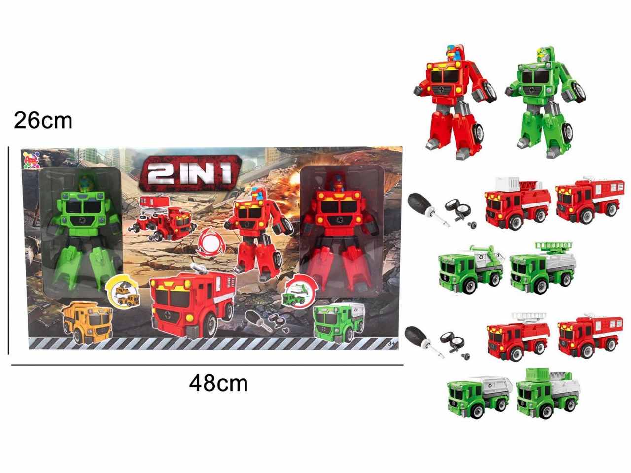 Robot car 2 in 1 2 pezzi