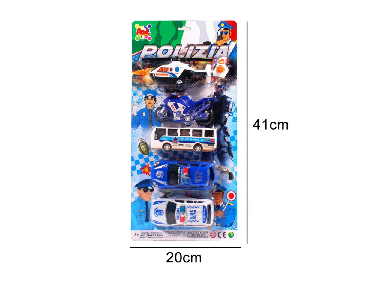 Set con 4 automezzi della polizia