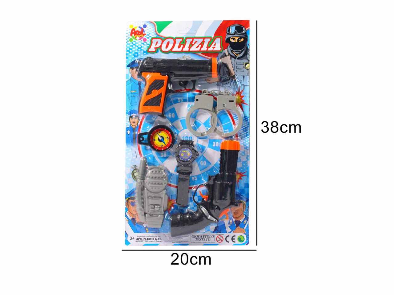 Set polizia con due pistole e accessori