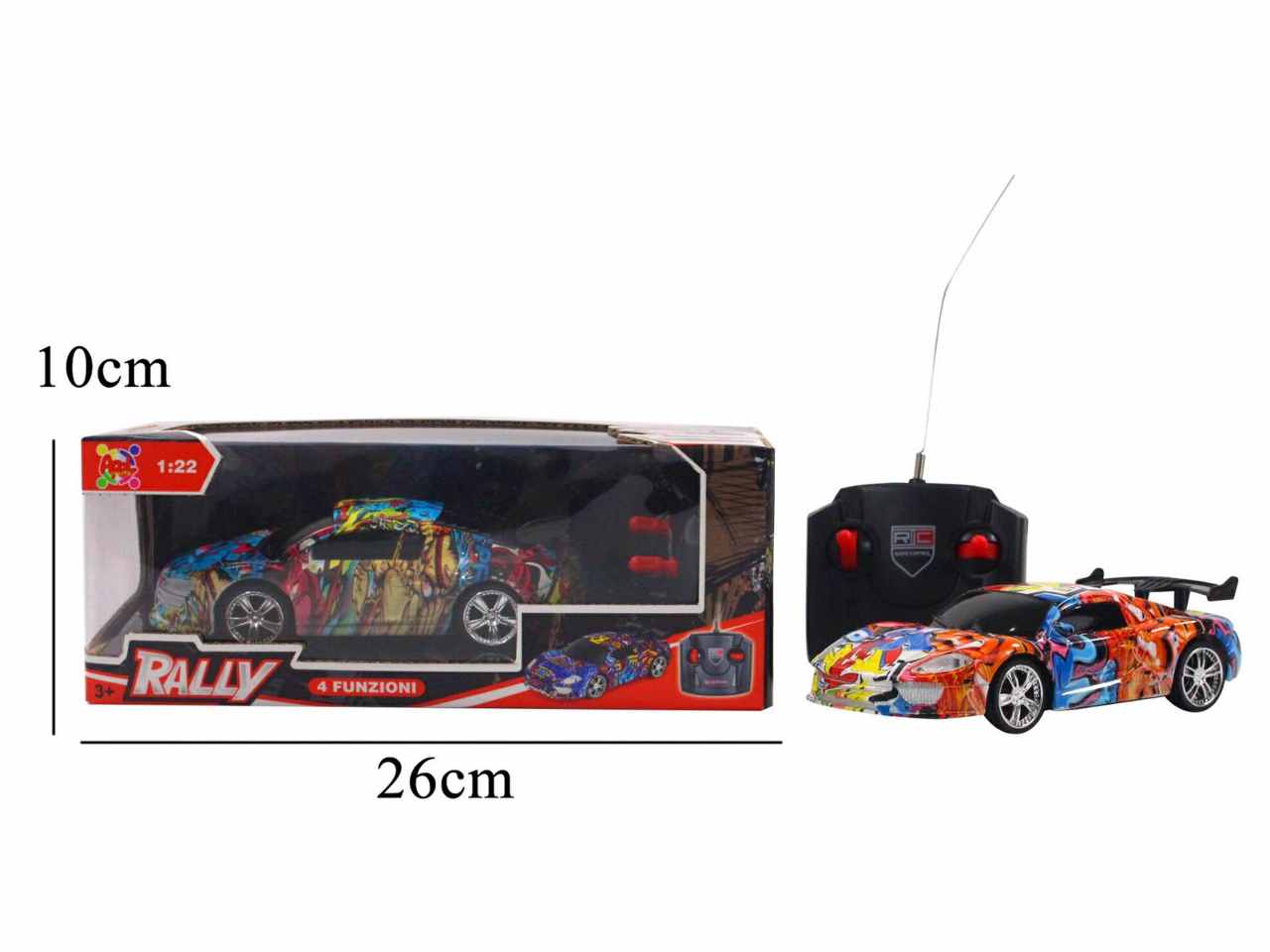 Auto radiocomandata rally in 6 assortimenti