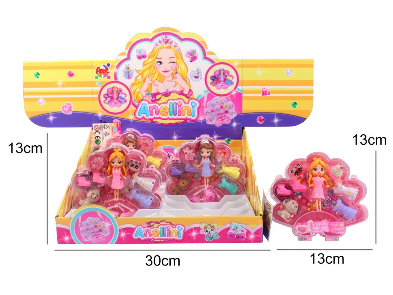 Set bambolina con accessori