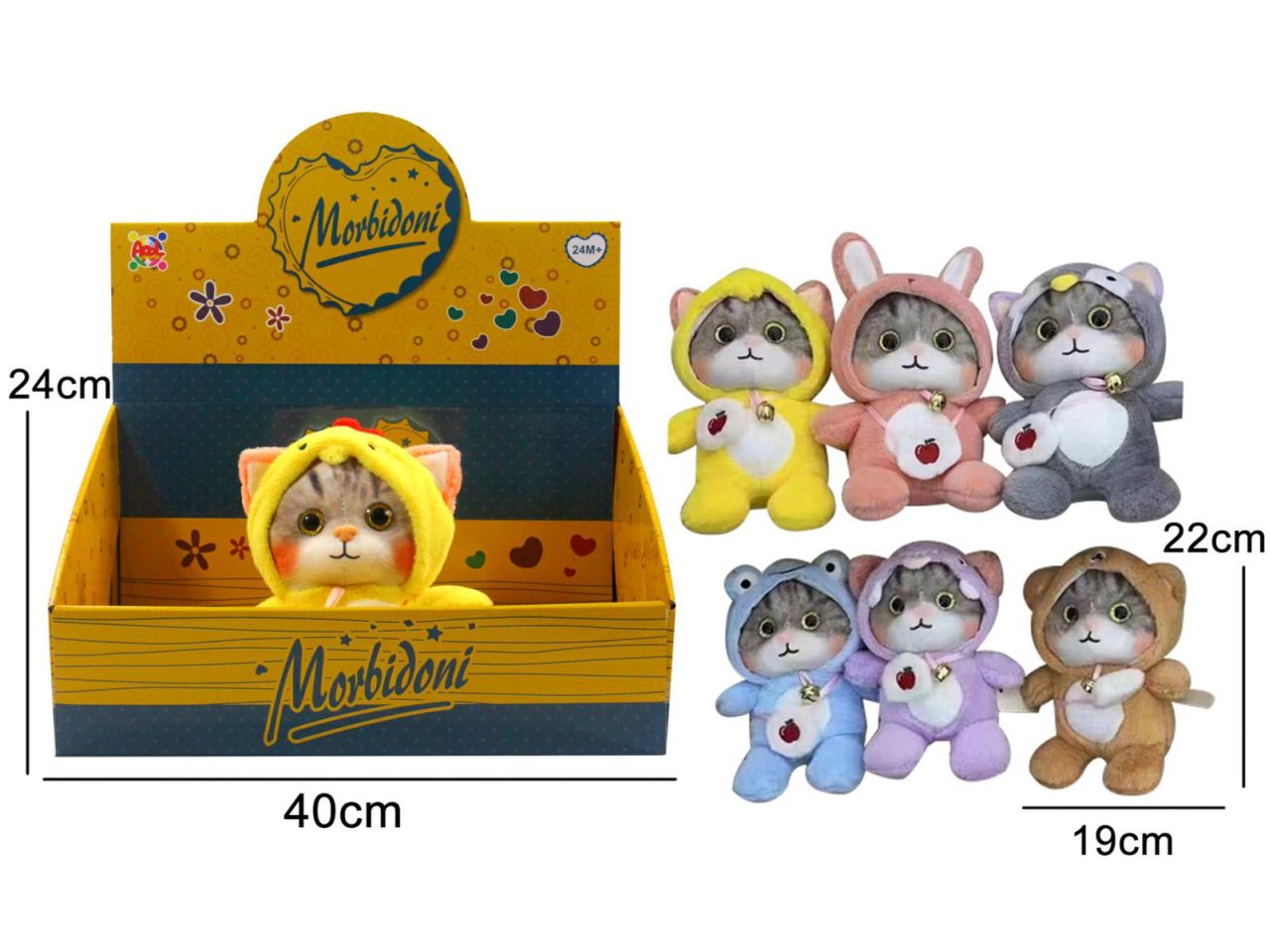 Peluche cat baby - disponibile in 6 assortimenti