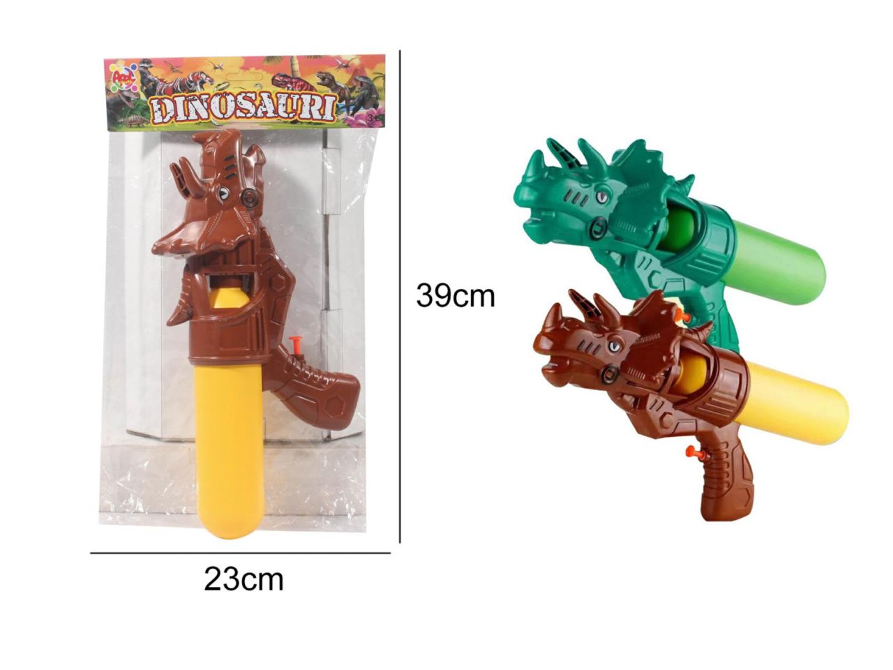Pistola ad acqua dinosauro in 2 assortimenti