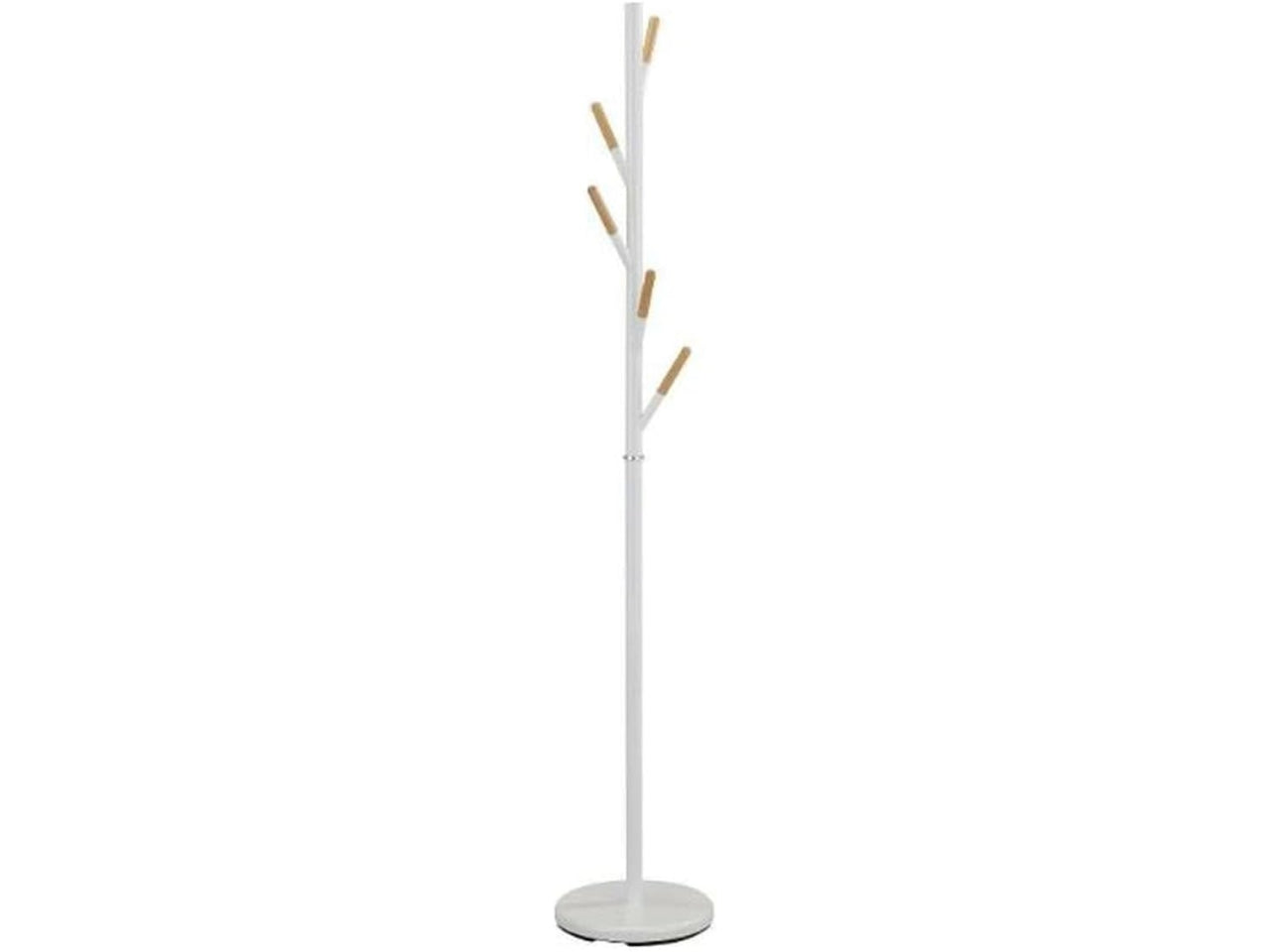 Appendiabiti tree misura 30x30x173cm colore naturale e bianco