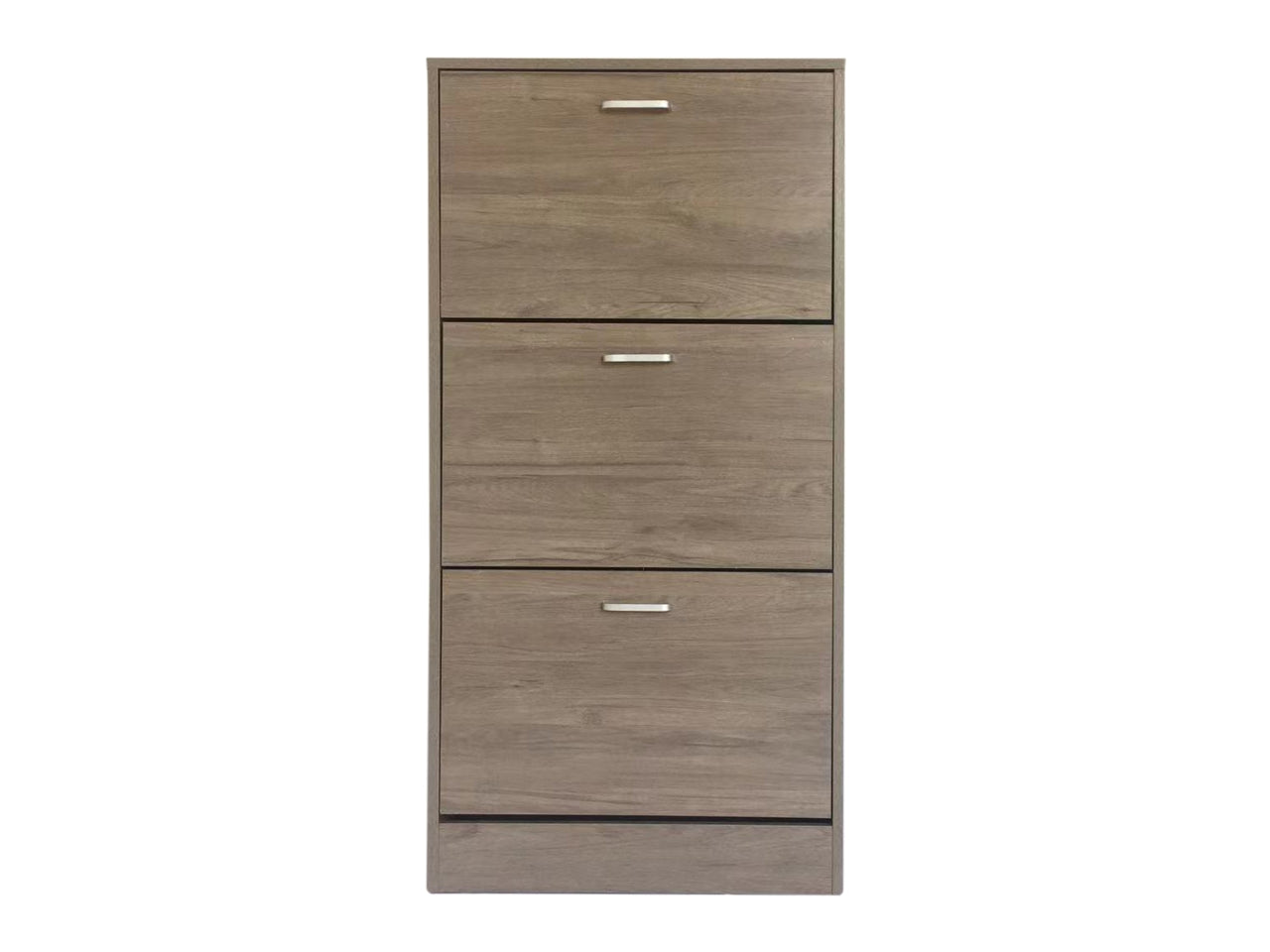 Scarpiera con 3 ante in melamina colore grigio
