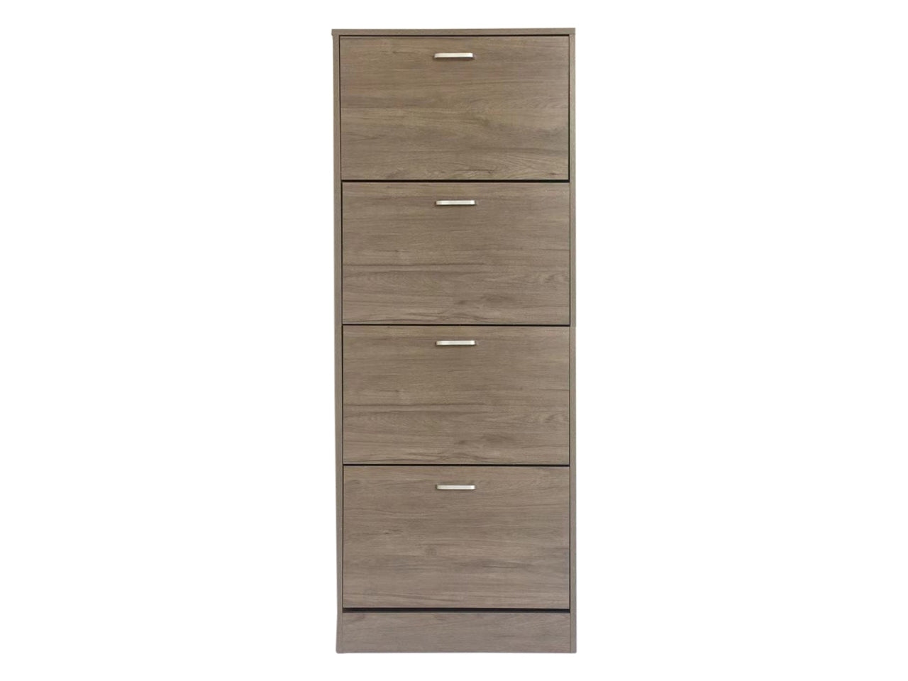 Scarpiera con 4 ante rivestita in melamina colore grigio