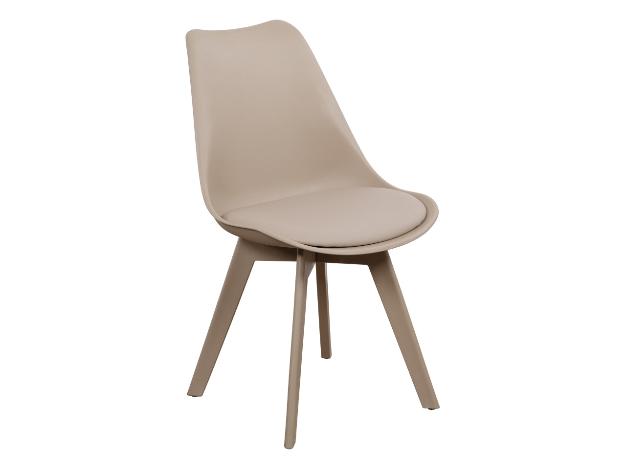 Sedia kelly tortora con gambe in matching color