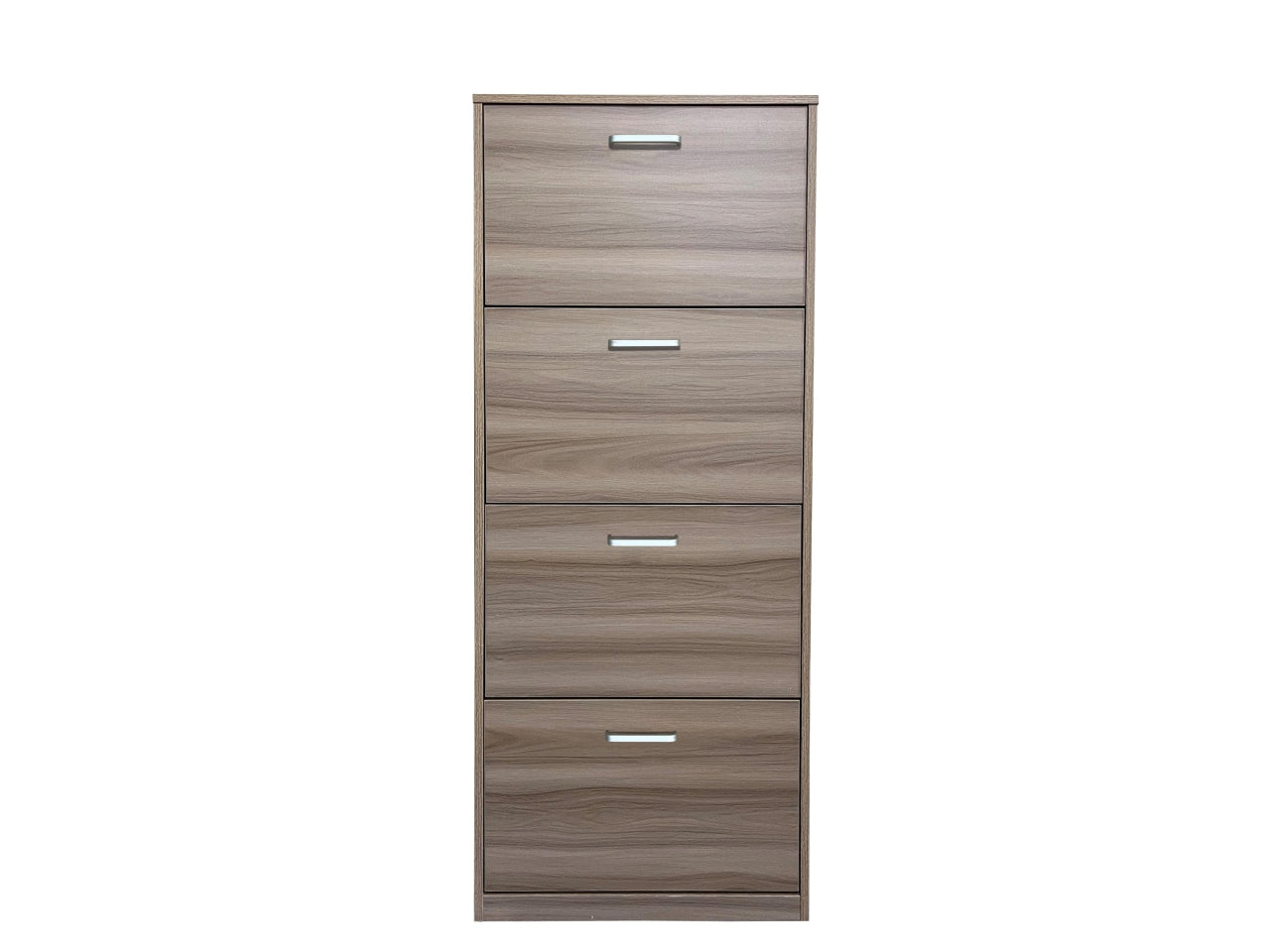 Scarpiera 4 ante ribaltabili moderno mdf melamina marrone chiaro 60x24x115 cm - Casa Collection
