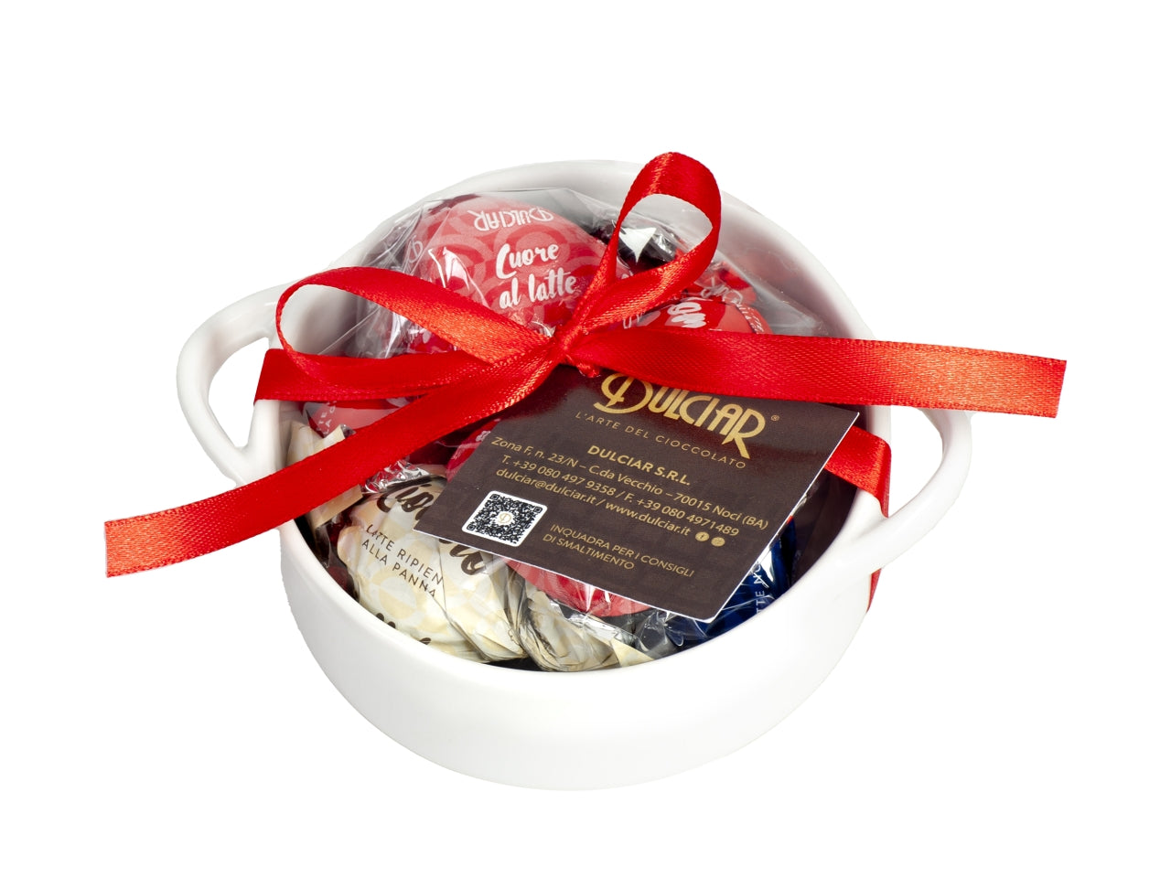 Cocotte ceramica con cioccolatini 100gr