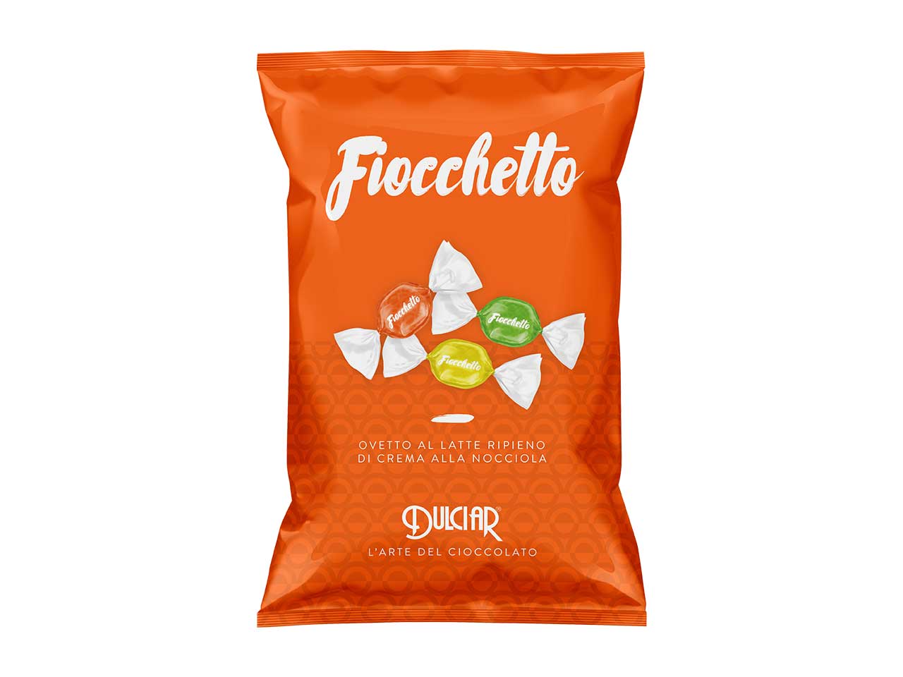 Fiocchetto di cioccolato al latte con crema alla nocciola 120gr