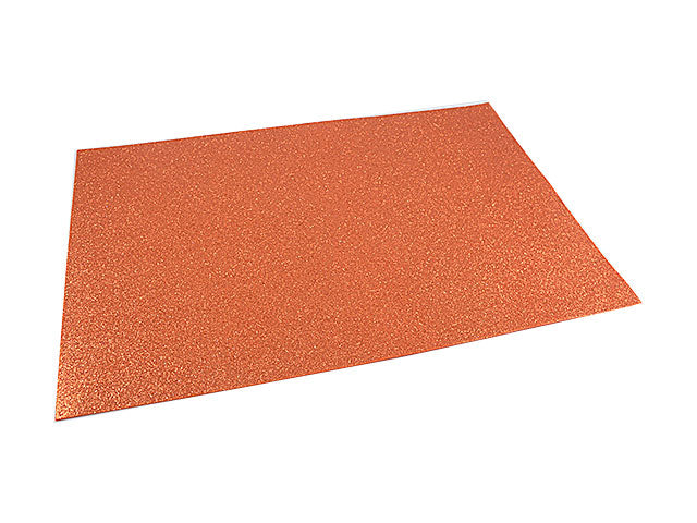 Gomma crepla wiler foglio eva foam glitter, gomma espansa arancione 40x60cm 2 mm