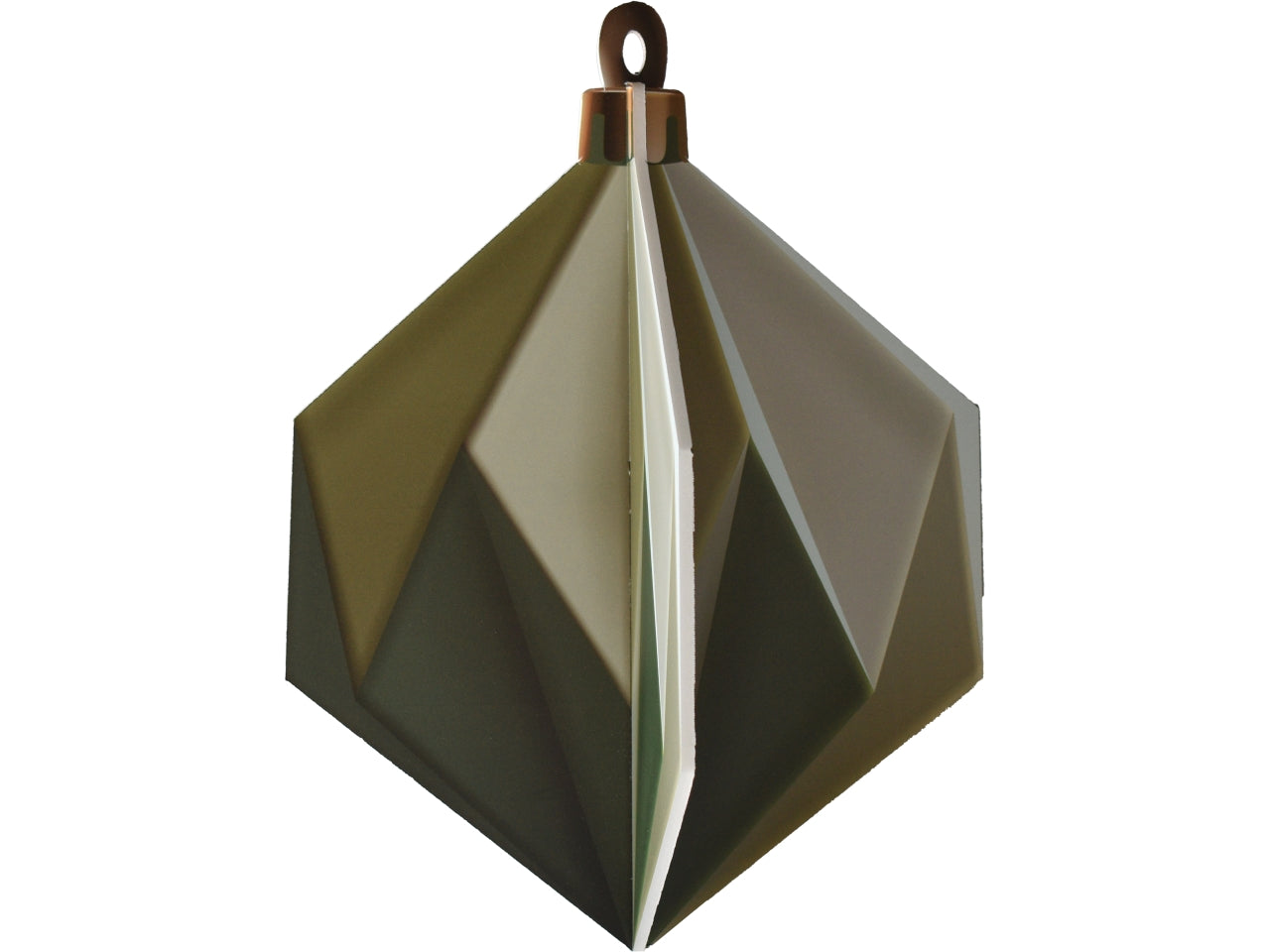 Decorazione crystal di natale 3d 30x41cm verde in becks 5mm con foro per appenderla- la contiene 2 decorazioni