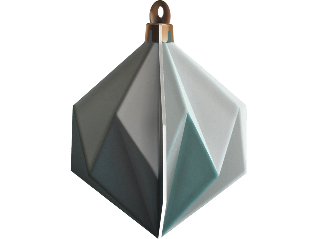 Decorazione crystal di natale 3d 30x41cm ottanio in becks 5mm con foro per appenderla