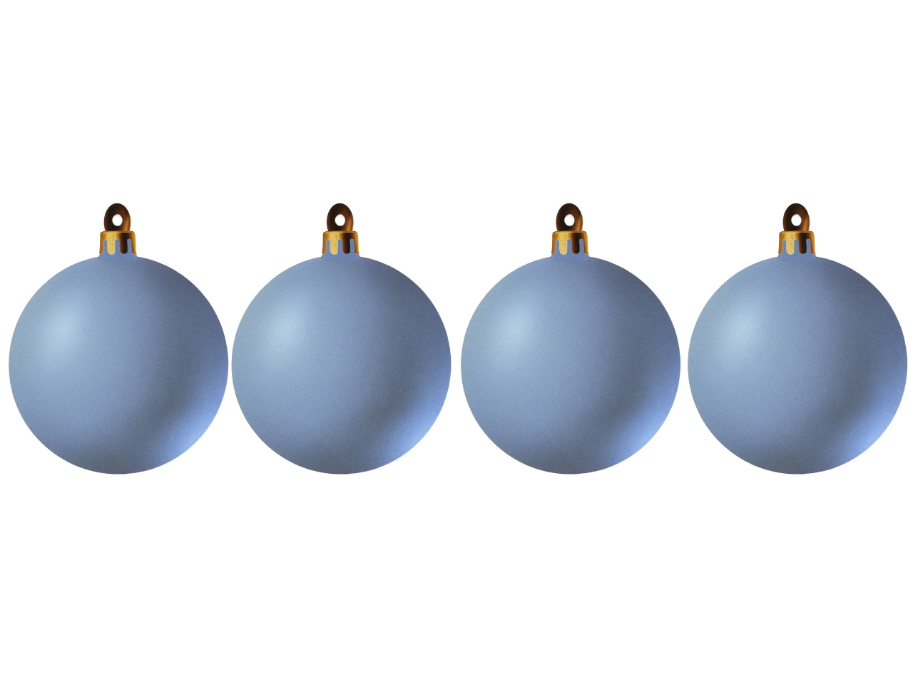 Sfera di natale crystal 14x17cm celeste in becks 5mm con foro per appenderla - la confezione contiente 4 sfere
