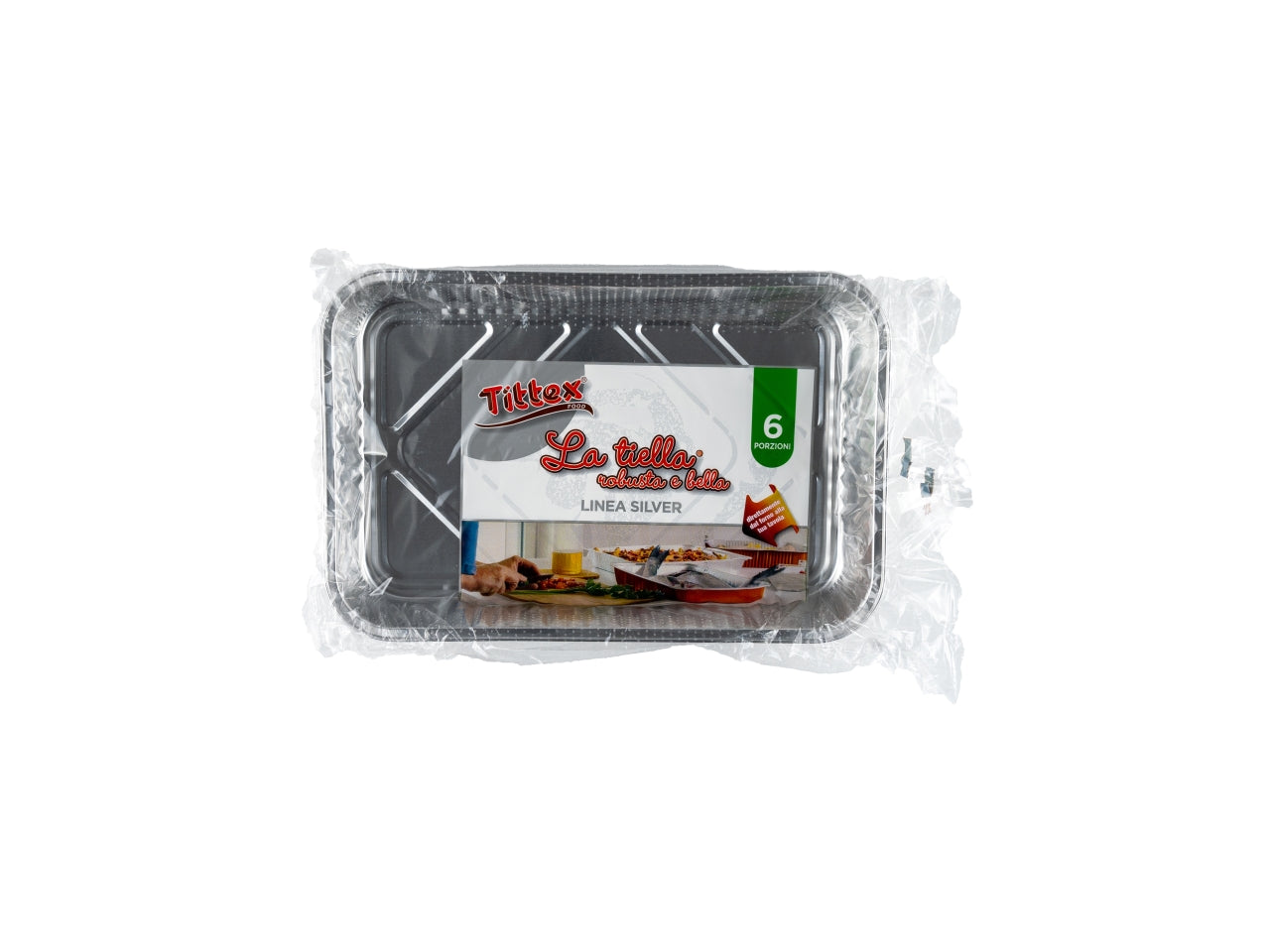 Contenitori alluminio 2 pezzi 6 porzioni 622