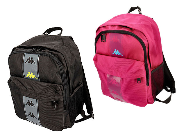 Kappa zaino doppio scomparto logo fluo