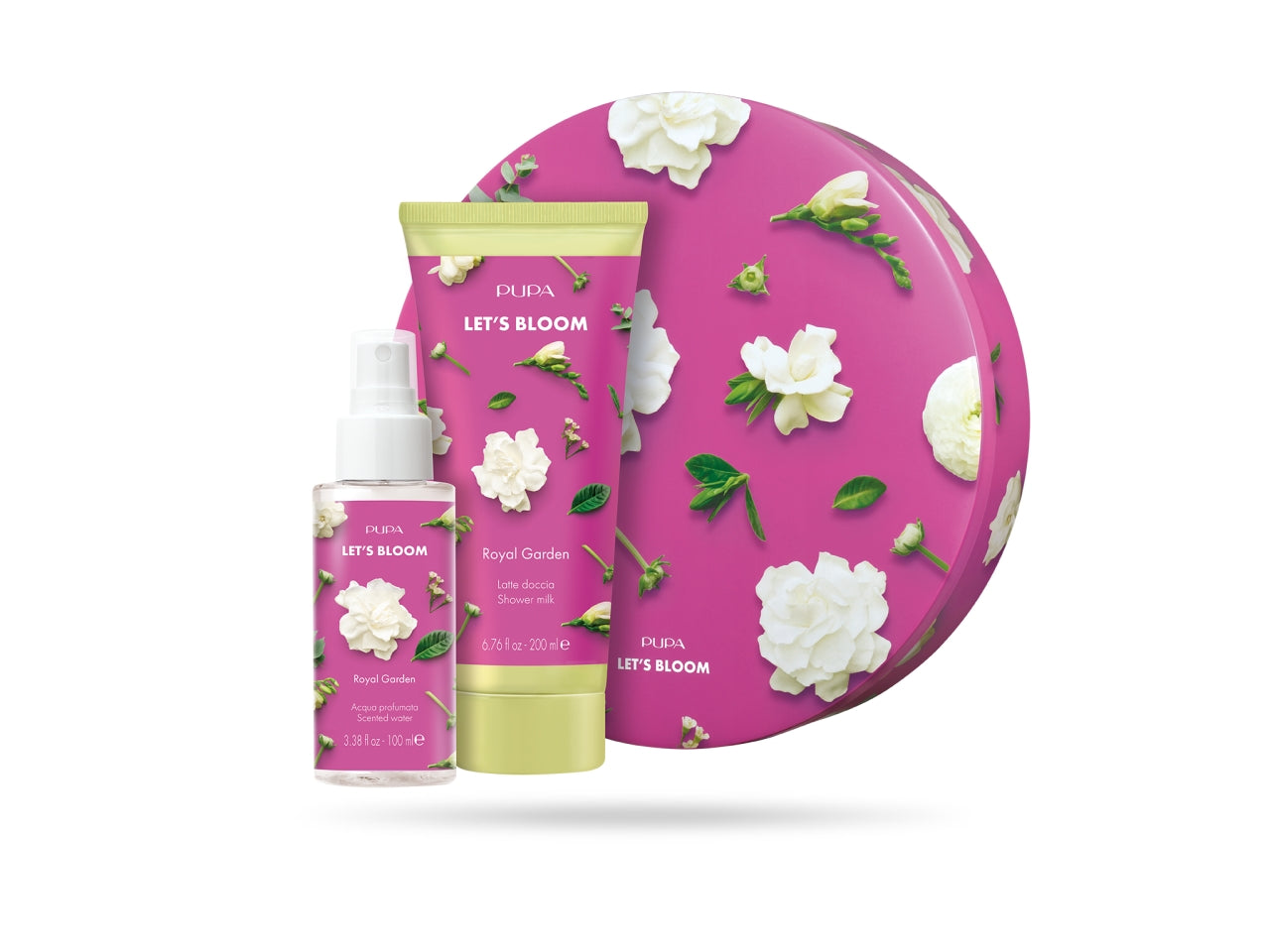 Pupa let s bloom kit 1 con latte doccia 200ml e acqua corpo 100ml fragranza ryal gard
