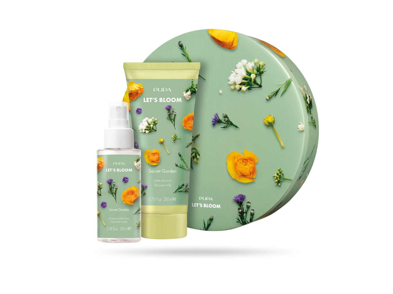 Pupa let s bloom kit 1 con latte doccia 200ml e acqua corpo 100ml fragranza secret