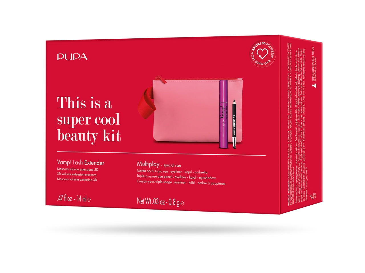 Pochette donna Pupa kit vamp! con lash extender 14 ml e minimultiplay 0,8 g