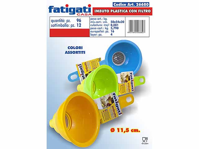 Imbuto plastica c/filtro