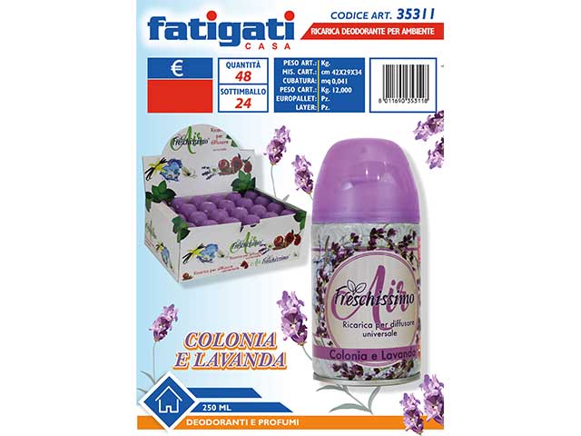 Ricarica deo ambiente 250ml colonia 35311