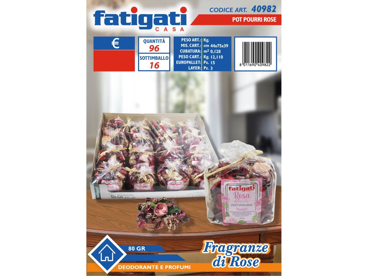 Potpourri rose 80gr