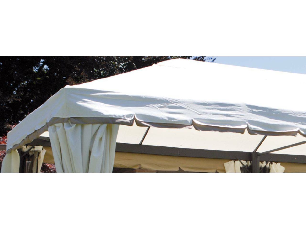 Gazebo nebrasca 6x3mt in alluminio con tende