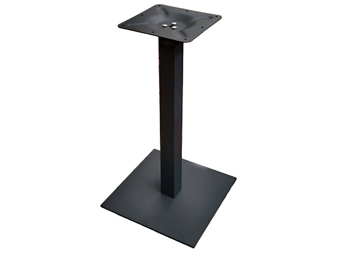 Basamento in ghisa 005 piastra 40x40cm tubo in acciaio 60x60cm con viti nero