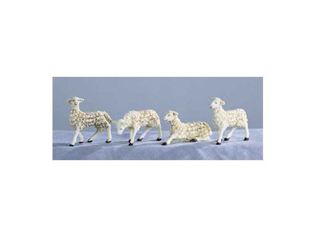 Animali pecorelle 12x12cm 4 pezzi g1107
