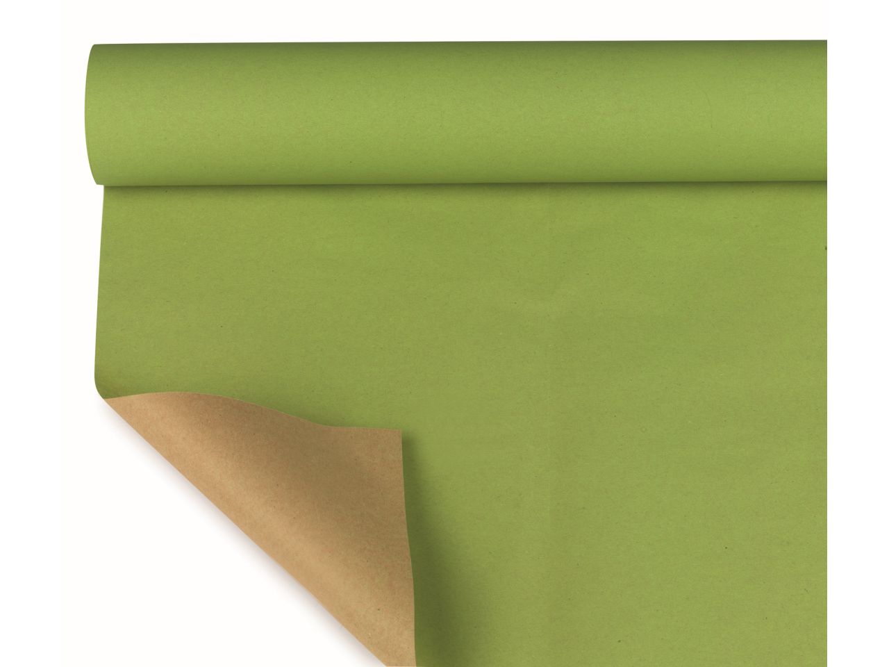 Bobina di carta kraft con fondo pieno 1x40mt colore verde salvia