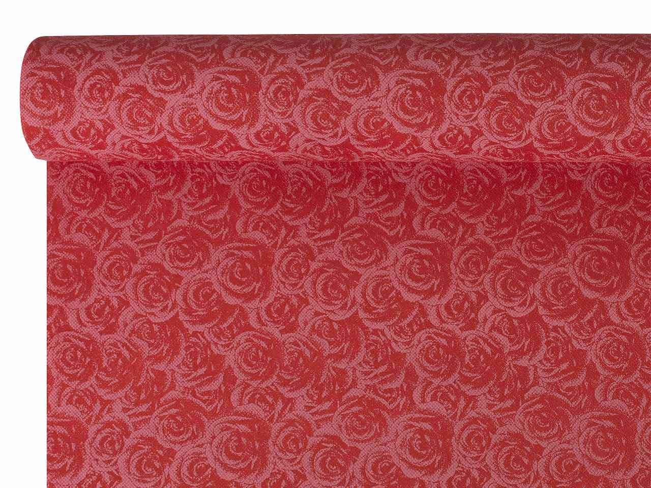 Bobina tnt decoro roses etoffe f/p+st 0,80x9mt rossa