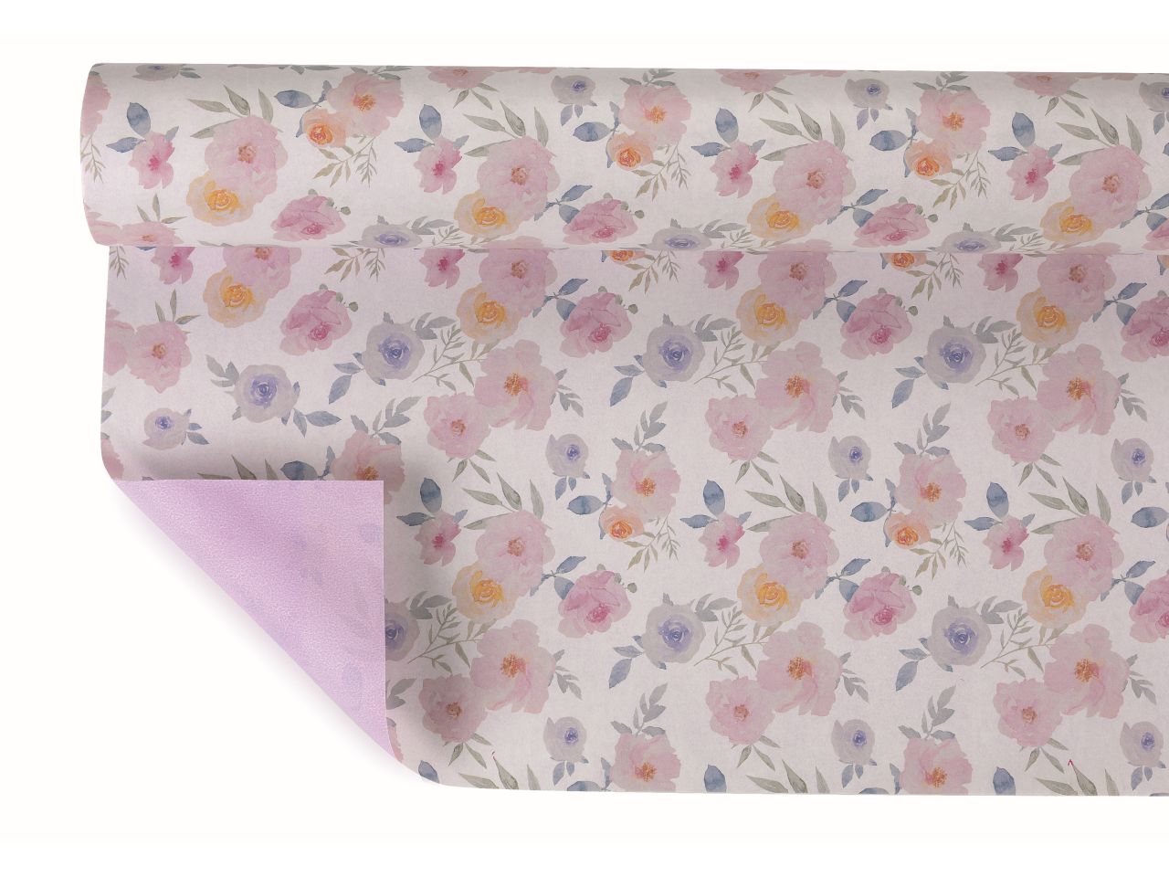 Bobina di carta decoro waterflower 1x25mt lavanda