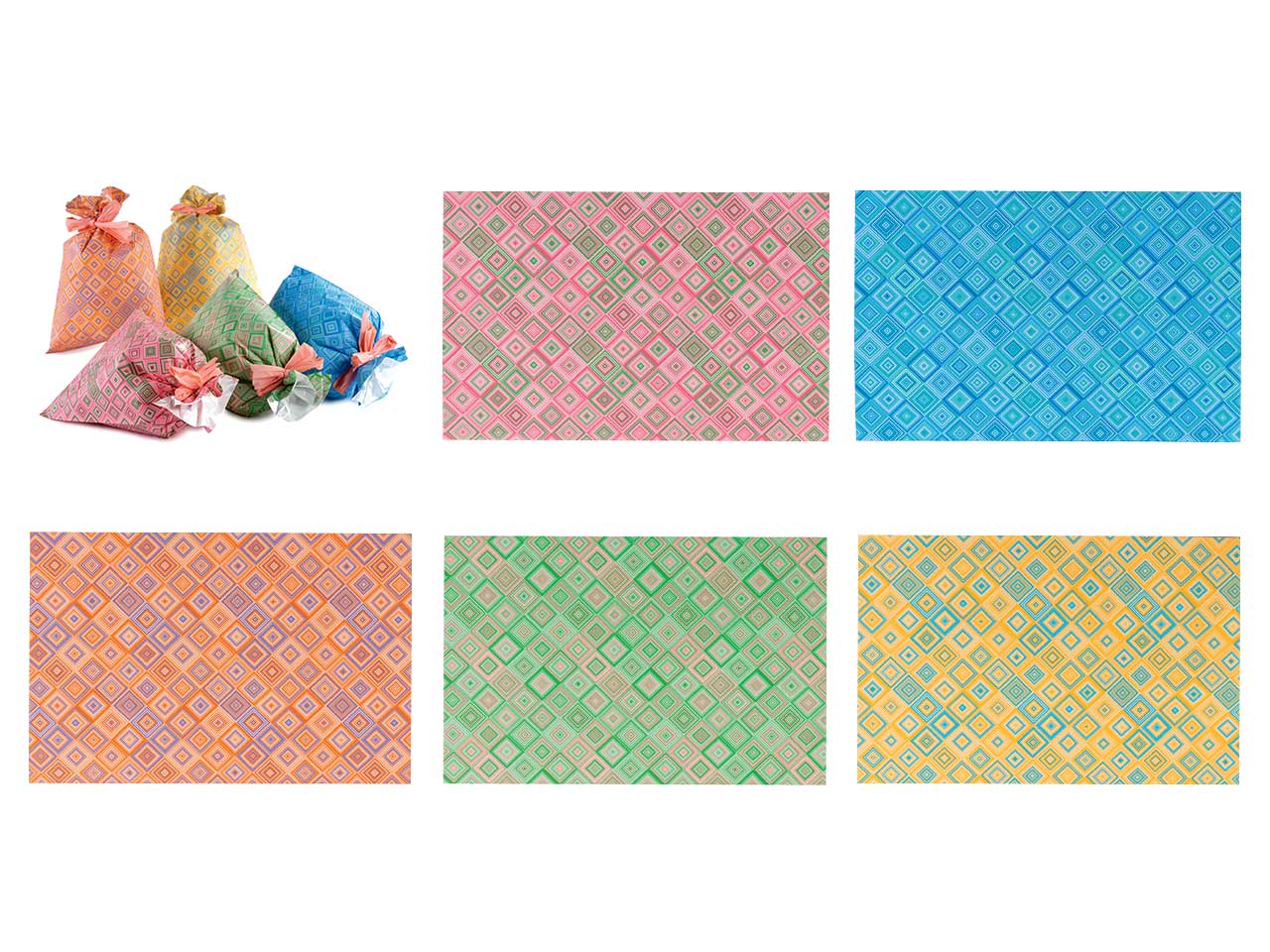 Buste decoro rhombe fondo pieno+st. 40my 25x40cm 100 pezzi