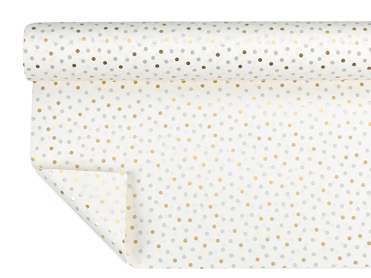 Bobine perlate 40my decorazione winter new point fondo bianco misura 1,00x25mt