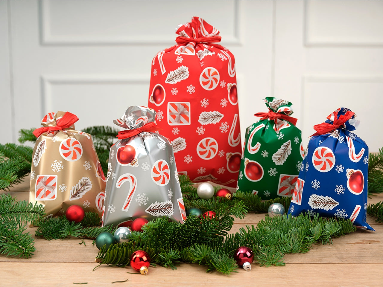 Buste fondo pieno 40my decoro xmas stickers misura 25x40cm - la confezione comprende 100 buste