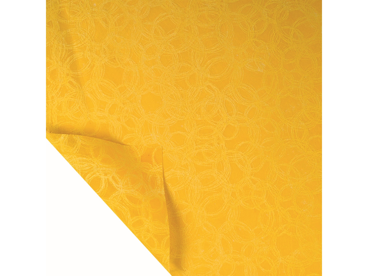 Rotolo Carta Regalo Gialla a fantasia Geometrica in Polyweb TNT, Piennepi - 1x9mt Made in Italy