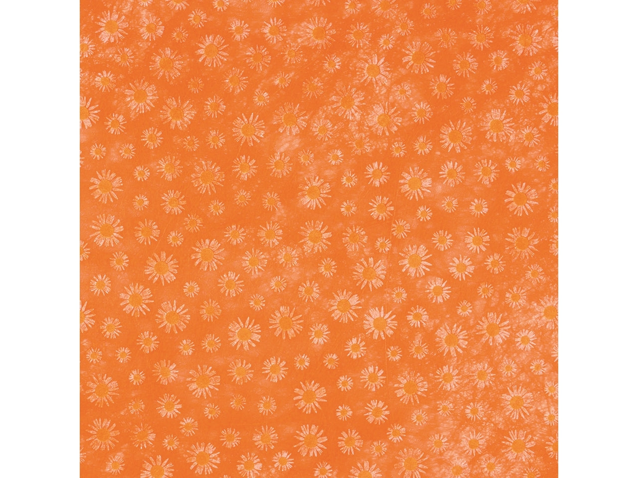 Rotolo Carta Regalo arancio Floreale con margherite in Polyweb TNT, Piennepi - 1x9mt Made in Italy