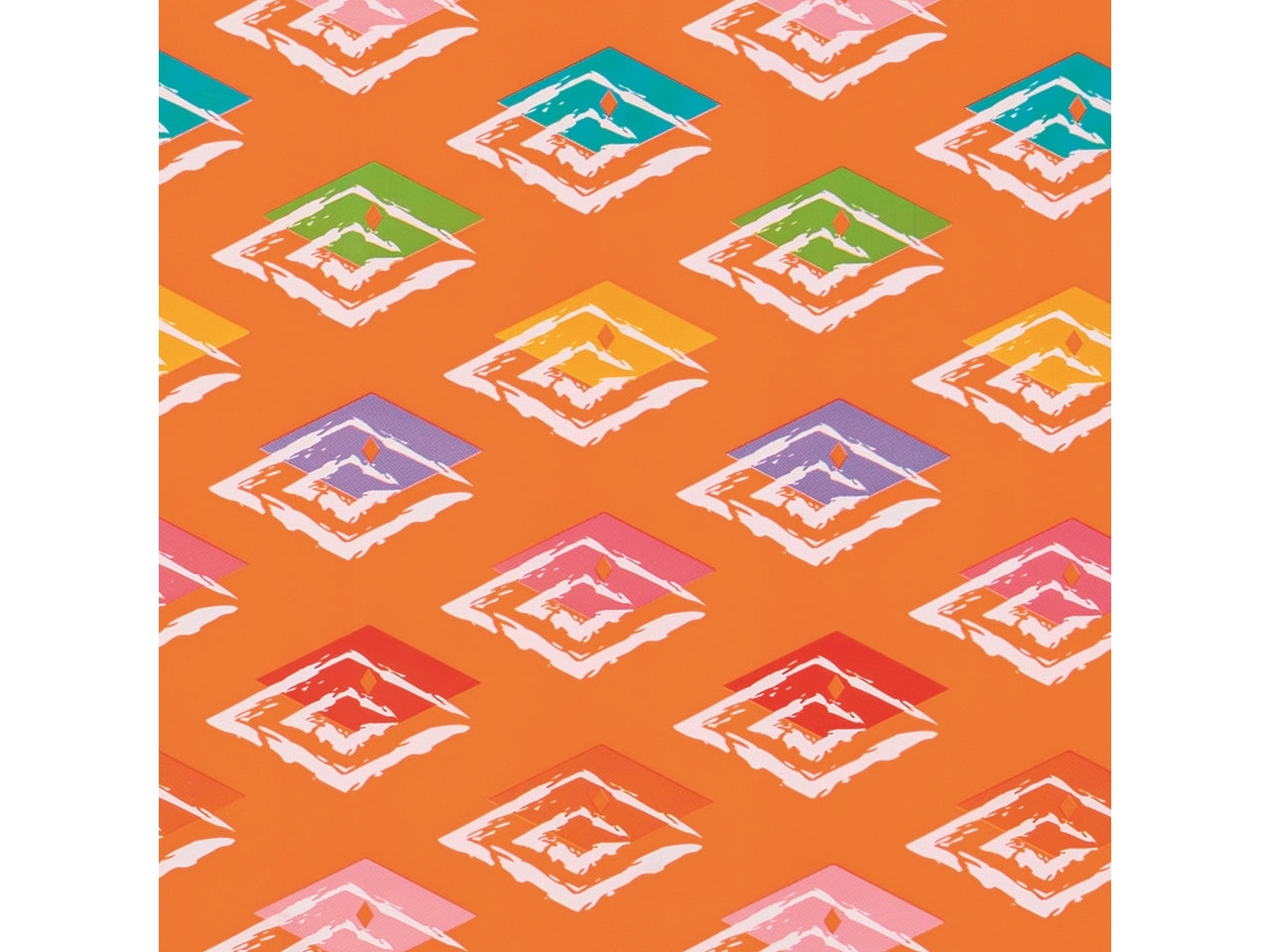 Sacchetti da regalo fantasia geometrica con rombi colorati multicolor in carta plastificata, confezione da 100, in 4 colori assortiti - 20x32 cm - Piennepi