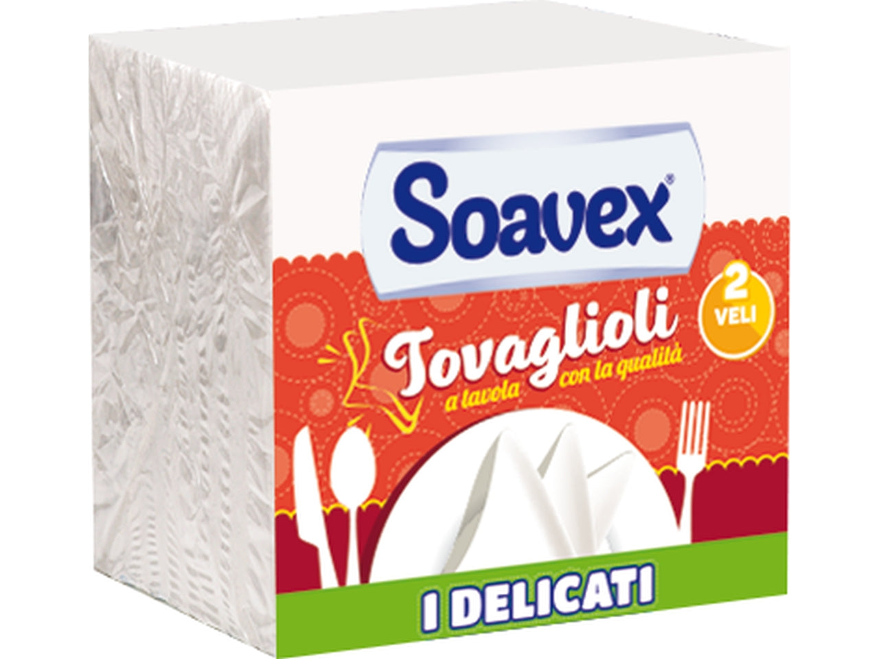 Tovaglioli i delicati con 2 veli misura 33x33cm$