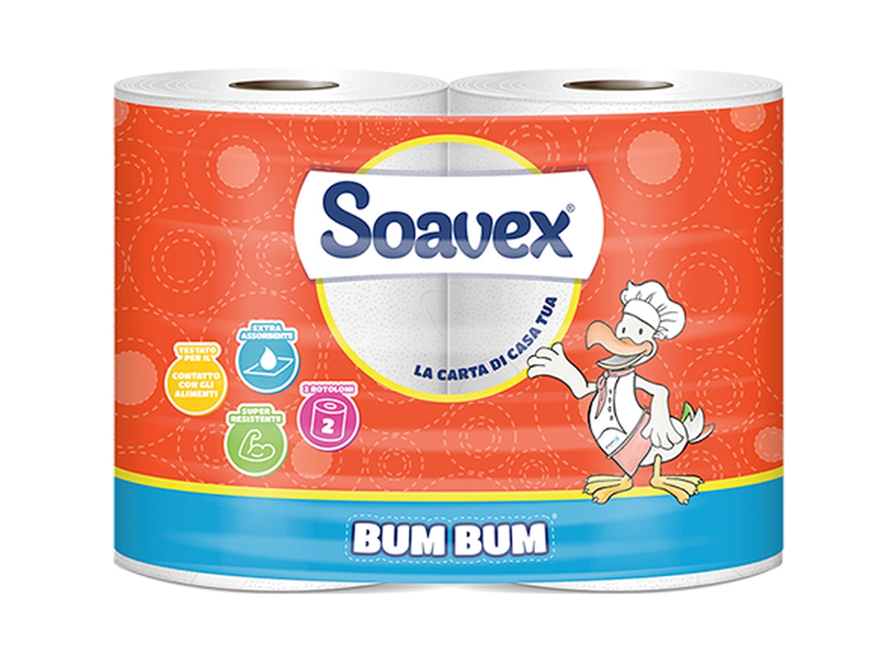 Asciugatutto soavex bum bum 2 rotoli$