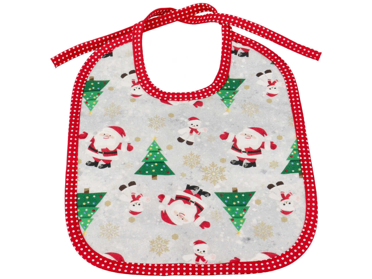 Bavetta con stampa babbo + alberi di natale