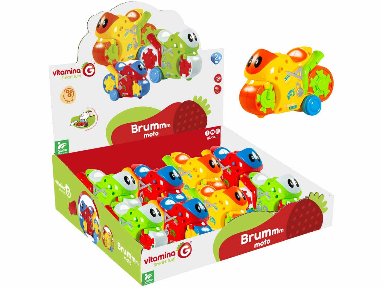 Moto cartoon frizione 8 pezzi 05520