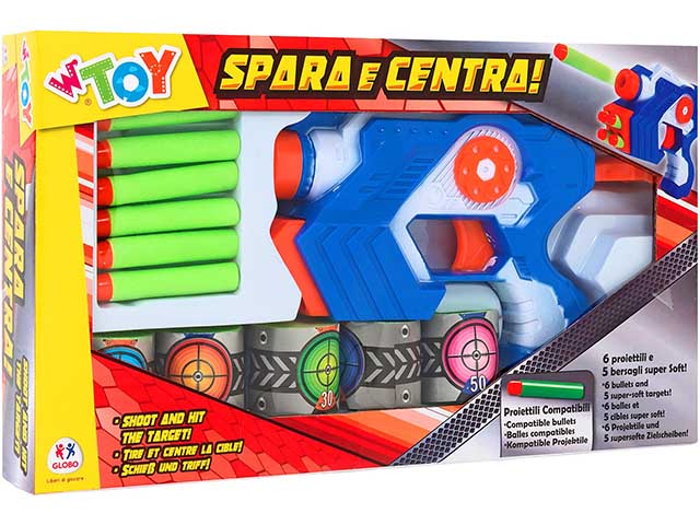 Pistola c/bersaglio e proiettili 37952