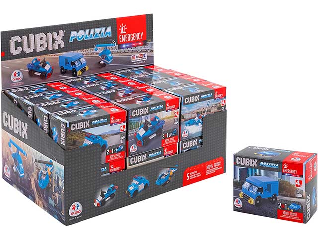 Cubix costruzioni polizia 24 pezzi 38336