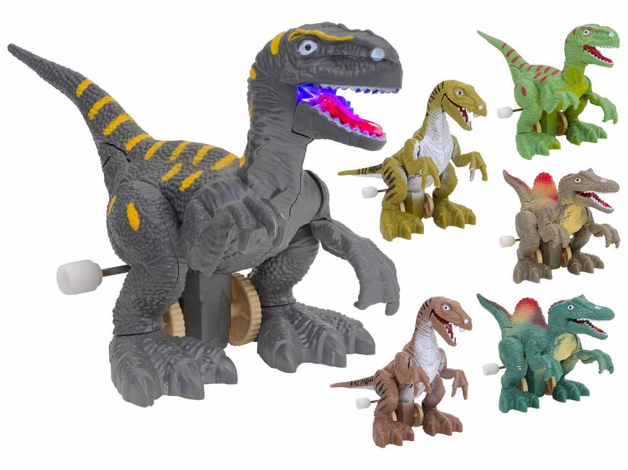 W toy dino a molla b/o c/luce 39612
