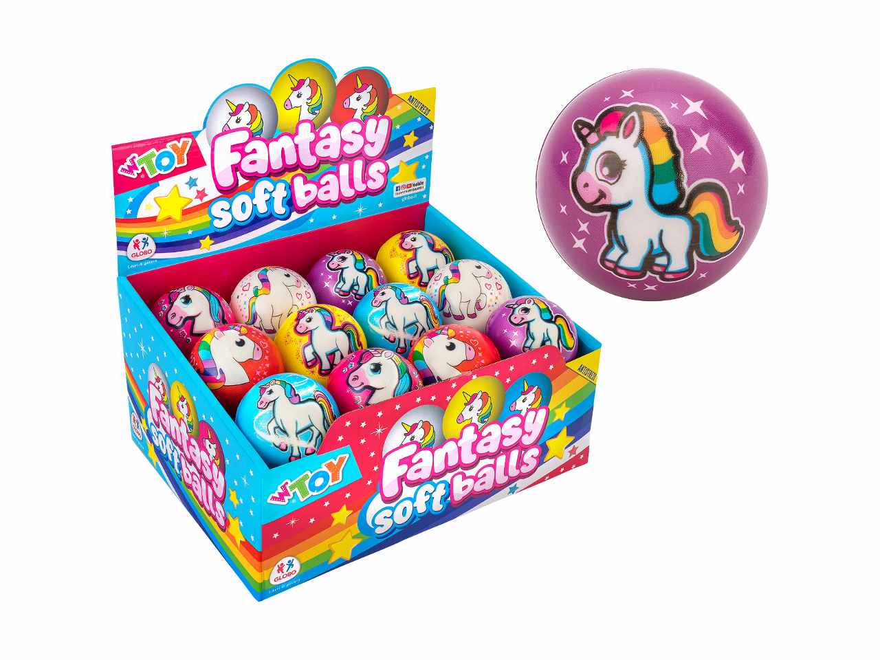 Palline morbide unicorno 6,2cm24 pezzi40489