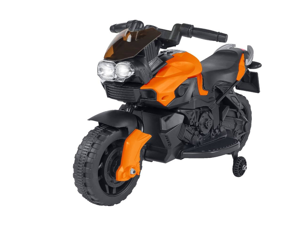 Moto elettrica con funzionamento a batteria 6v 4ah 20w colore arancione