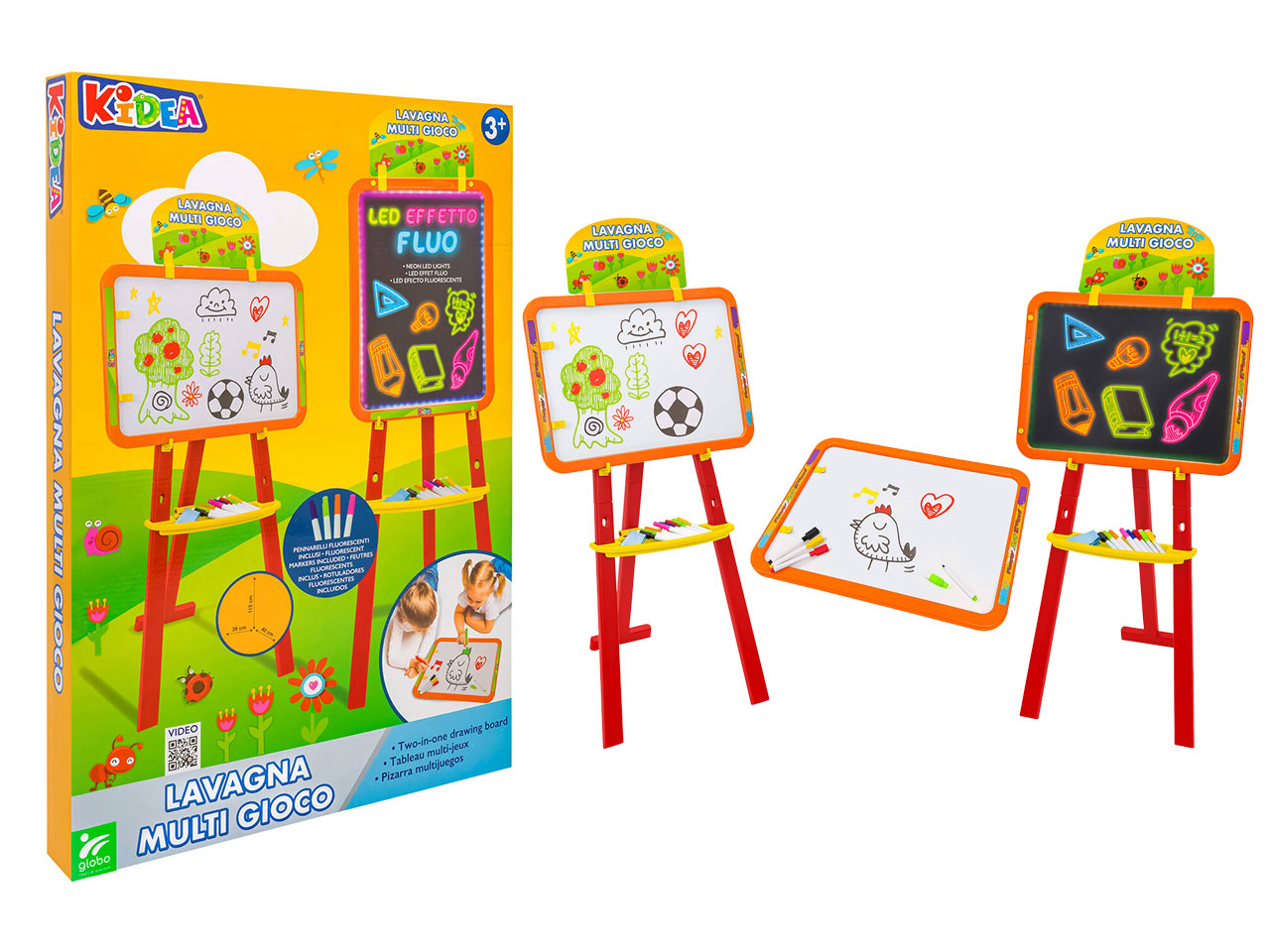 Lavagna multifunzione 1mt con led e accessori