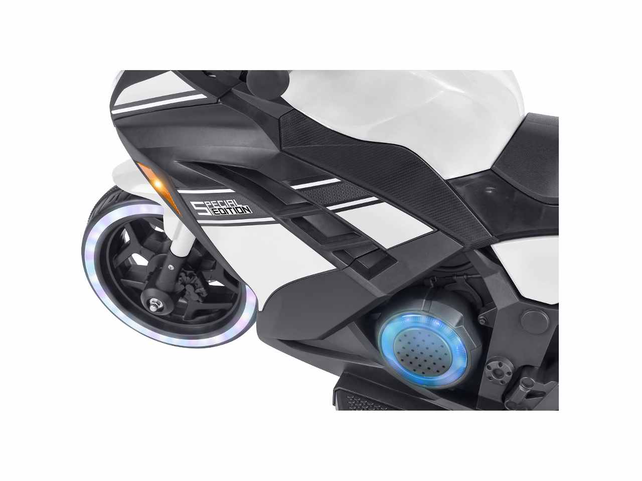 Moto elet.bianco b/o c/led 12v 40695 $