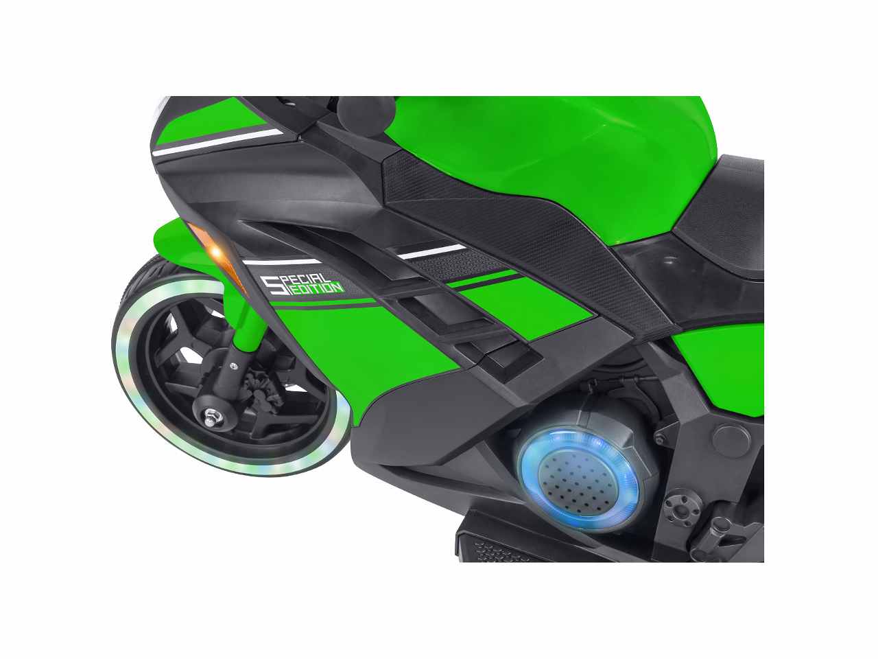 Moto elet.verde b/o c/led 12v 40696 $